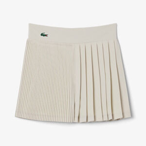 Lacoste Women's Grey Pleated Tennis Shorts